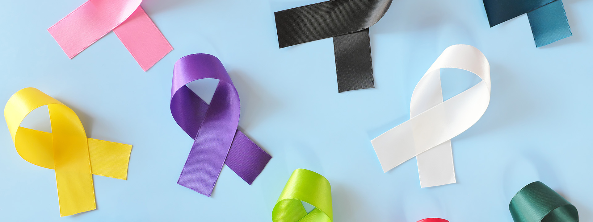 Various colored support ribbons