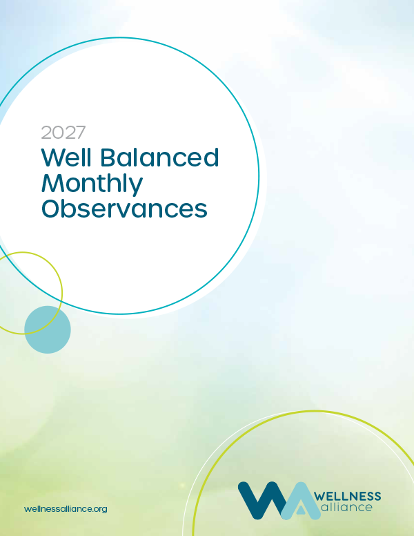 2026 Well Balanced Monthly Observance Calendar Preview