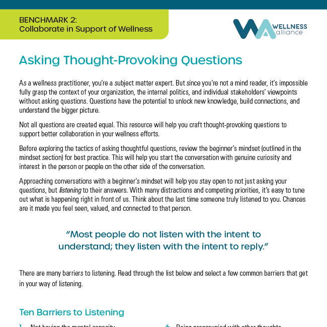 Asking Thought-Provoking Questions