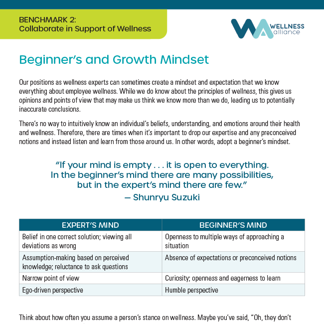 Beginner's and Growth Mindset