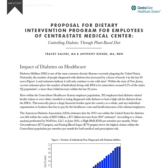 CentraState Healthcare System’s Plant Powered Program Proposal