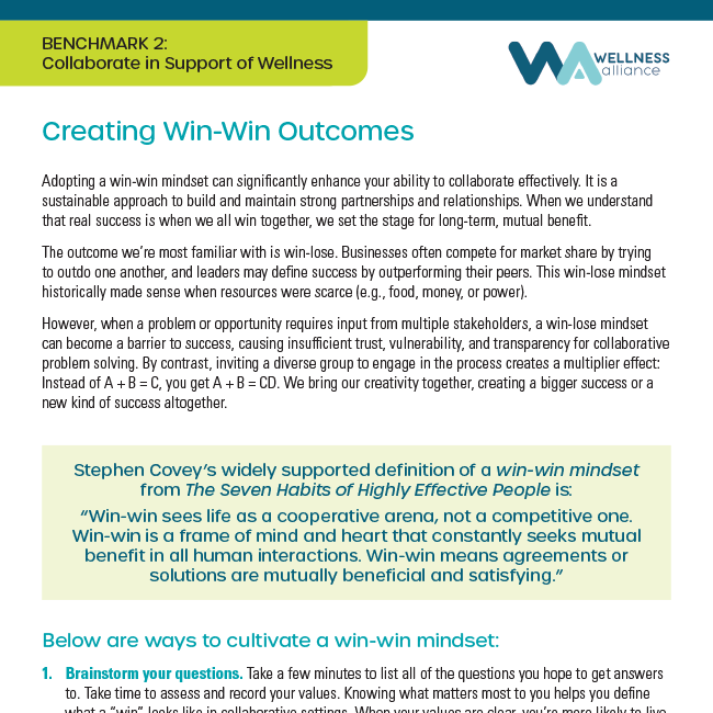 Creating Win-Win Outcomes
