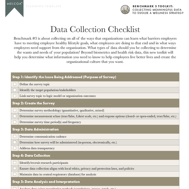 Data Collection Checklist
