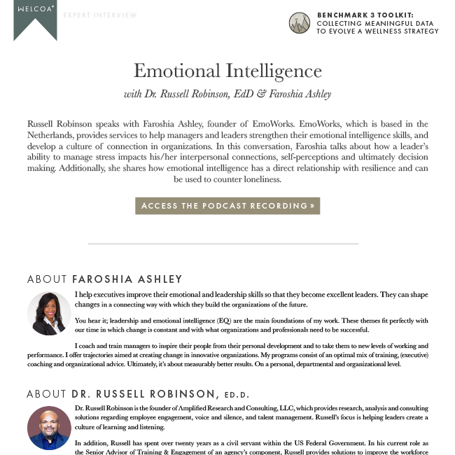 Emotional Intelligence with Dr. Russell Robinson and Faroshia Ashley