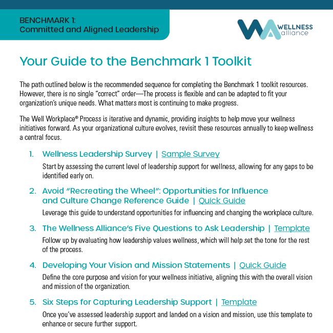 Guide to the Benchmark 1 Toolkit