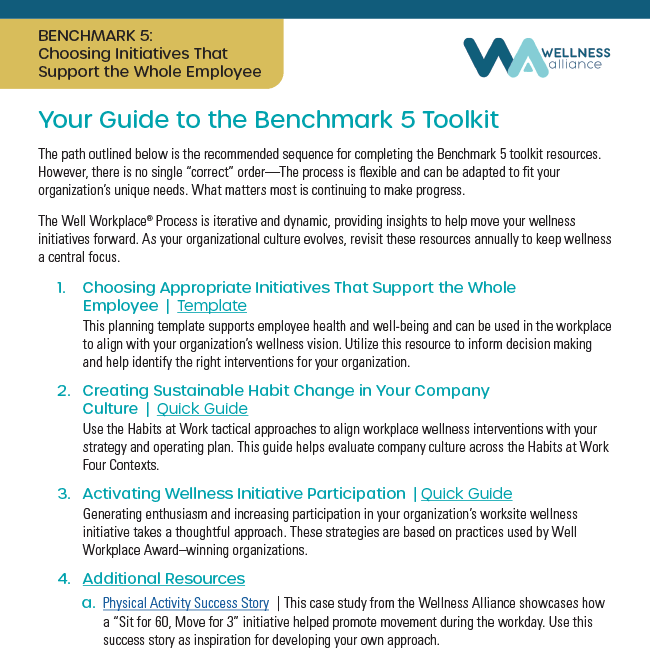 Guide to the Benchmark 5 Toolkit