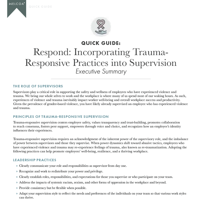 Incorporating Trauma-Responsive Practices into Supervision