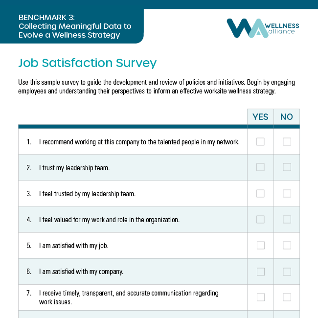 Job Satisfaction Sample Survey
