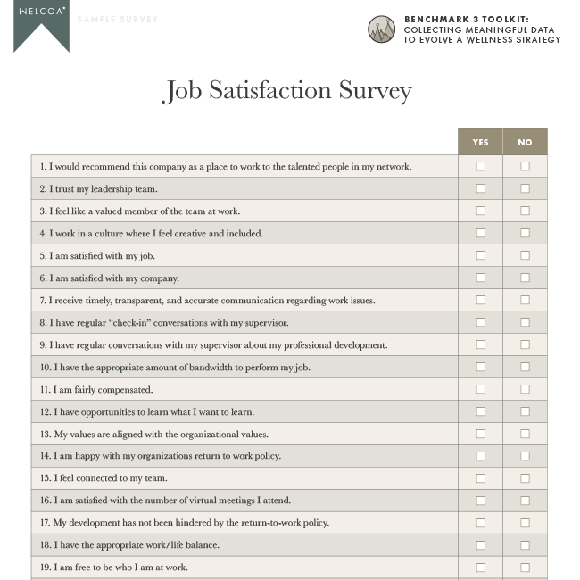 Job Satisfaction Survey