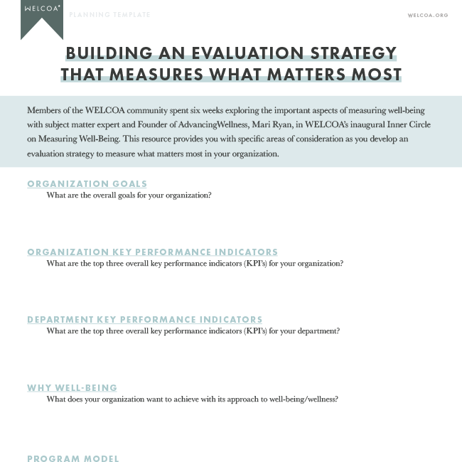 Measuring Well-Being Planning Template