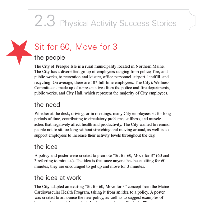 “Sit For 60, Move For 3” Sample Policy