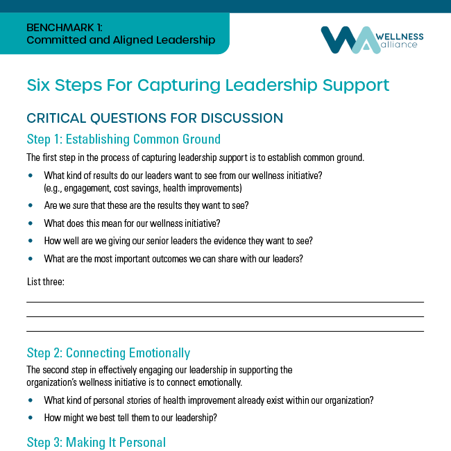 Six Steps For Capturing Leadership Support