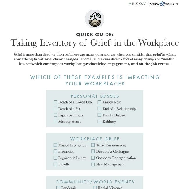 Taking Inventory of Grief in the Workplace