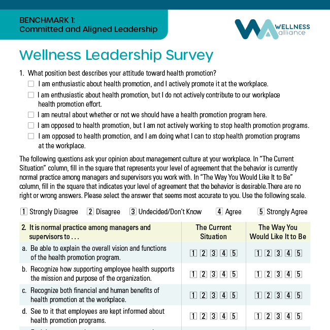 Wellness Leadership Survey